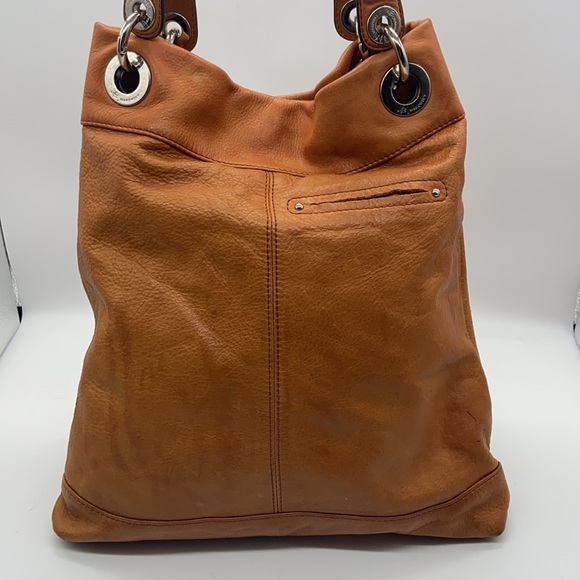 B. Makowsky Leather Shoulder Bag in Camel - Picture 3 of 9